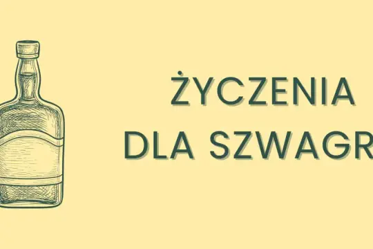 Szkic butelki i napis "Życzenia dla szwagra". Idealne na urodziny!
